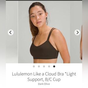 Lululemon Dark Olive Sports Bra